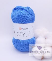 Пряжа Yarnart Style 669 т.голубой