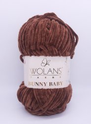 Пряжа Wolans Bunny Baby 100-40 коричневый