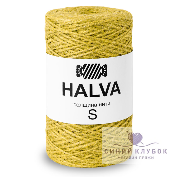 Джутовая пряжа Halva S цв. лимонад