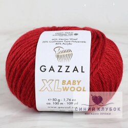 Пряжа Gazzal Baby Wool XL 816 вишня