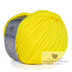 Пряжа Gazzal Wool 90 3666 желтый
