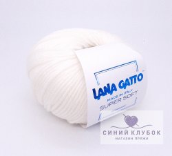 Пряжа lana Gatto Super Soft 10001 белый