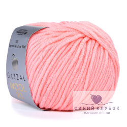 Пряжа Gazzal Wool 90 3676 розовый коралл