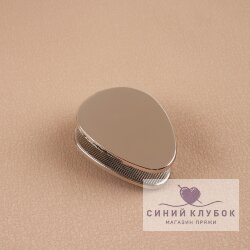 Застежка для сумки на зажимах 4,8*3,5 см, никель