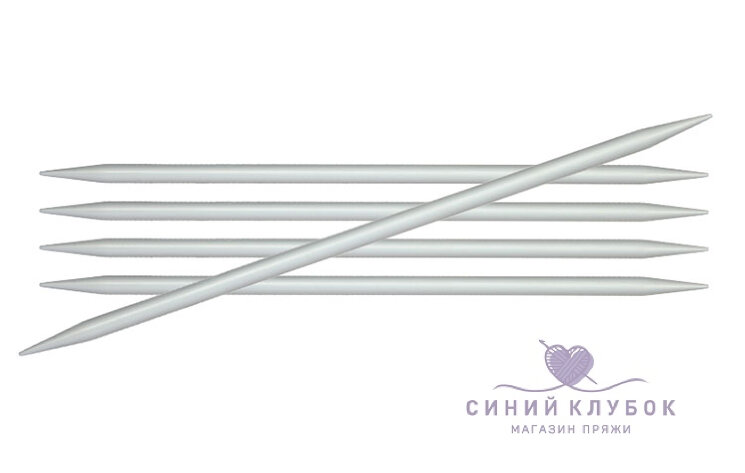 Спицы чулочные KnitPro Basix Aluminum 5 мм 15 см