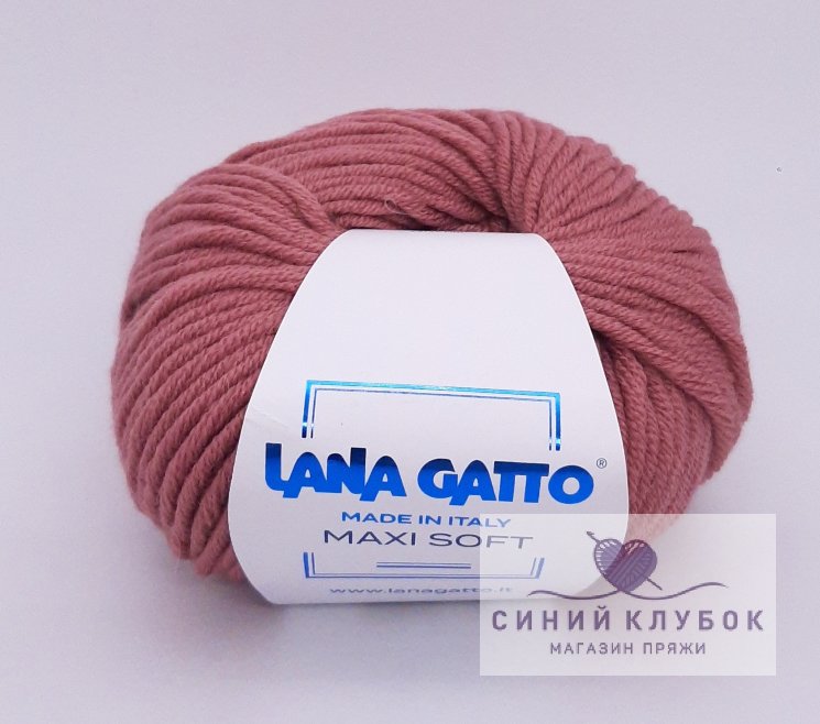 Пряжа Lana Gatto Maxi Soft 14445 брусника