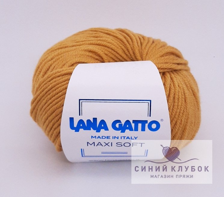 Пряжа Lana Gatto Maxi Soft 14468 горчица