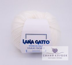 Пряжа Lana Gatto Maxi Soft 10001 белый