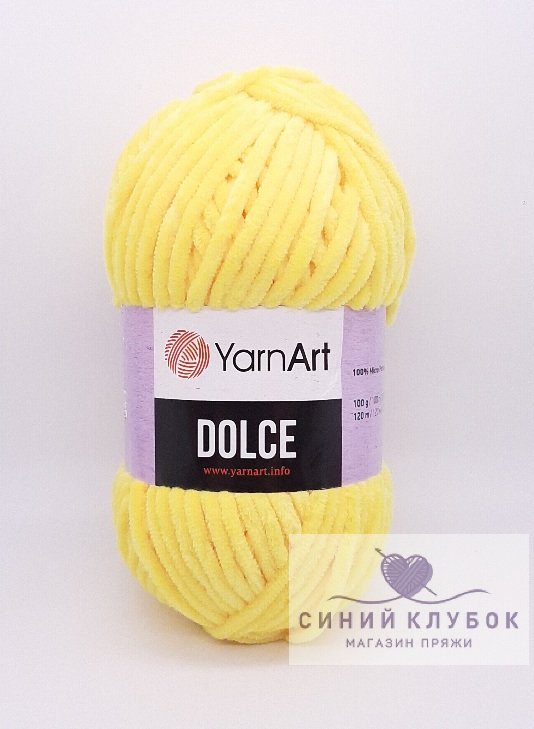 Пряжа YarnArt Dolce 761 ярко-желтый